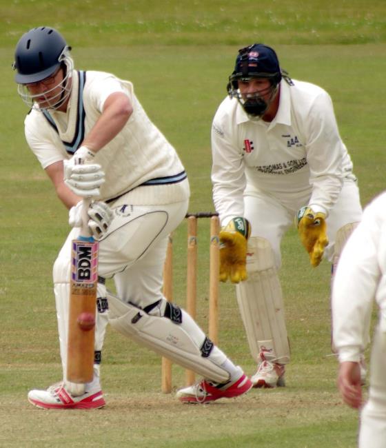 Matthew Vaughan scored a defiant 17 for Haverfordwest 2nds